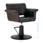 Kappersstoel Gabbiano Lucca bruin met hydraulische zithoogteverstelling voor professioneel salonwerk en klantcomfort Kappersstoel Gabbiano Lucca bruin met hydraulische zithoogteverstelling voor professioneel salonwerk en klantcomfort