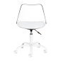Cosmetische stoel Ghost transparant-wit met verstelbare hoogte voor schoonheidssalon, manicure, make-up en gezichtsverzorging Cosmetische stoel Ghost transparant-wit met verstelbare hoogte voor schoonheidssalon, manicure, make-up en gezichtsverzorging