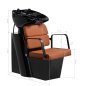 Professionele kapperswasunit Gabbiano Porto zwart-oranje voor wassen, kleuren en verzorgende salonbehandelingen Professionele kapperswasunit Gabbiano Porto zwart-oranje voor wassen, kleuren en verzorgende salonbehandelingen