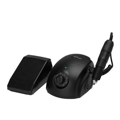 Professionele nagelfrees EXO Runner Up zwart met Twist-Lock, voetpedaal en snelheidsregeling voor manicure en pedicure