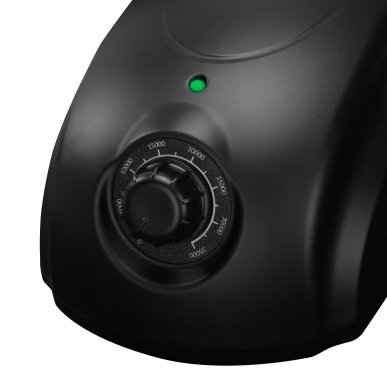 Professionele nagelfrees EXO Runner Up zwart met Twist-Lock, voetpedaal en snelheidsregeling voor manicure en pedicure