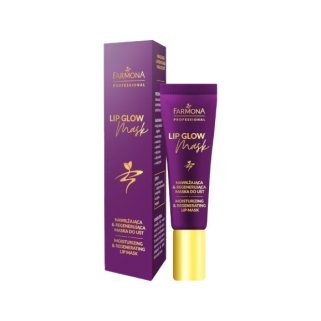 Lipmasker FARMONA LIP GLOW MASK 12 ml voor droge en gesprongen lippen, hydraterend, voedend en herstellend