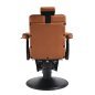 Gabbiano Levi barber chair with black frame brown without stitching at the back