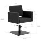 Fauteuil de coiffure Gabbiano Vitoria noir Fauteuil de coiffure Gabbiano Vitoria noir