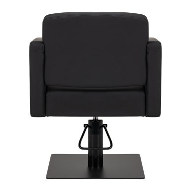 Professionele kappersstoel Gabbiano Elda zwart met hydraulische hoogteverstelling voor knippen, kleuren en stylen in de salon