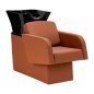 Professionele kapperswasunit Gabbiano Elda bruin met ergonomische wasbak voor haarwassen, kleuring en Head Spa zone