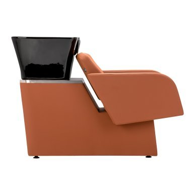 Professionele kapperswasunit Gabbiano Elda bruin met ergonomische wasbak voor haarwassen, kleuring en Head Spa zone