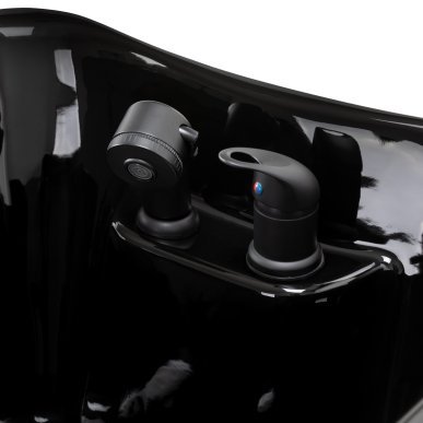 Professionele kapperswasunit Gabbiano Elda bruin met ergonomische wasbak voor haarwassen, kleuring en Head Spa zone