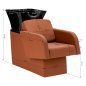 Professionele kapperswasunit Gabbiano Elda bruin met ergonomische wasbak voor haarwassen, kleuring en Head Spa zone