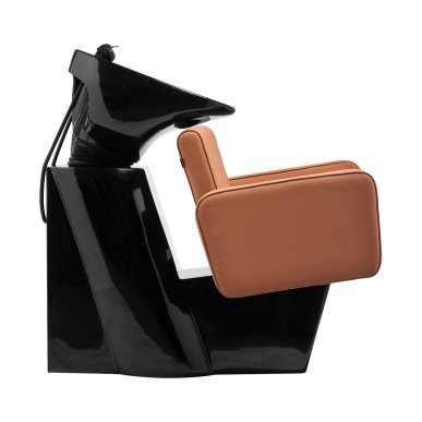 Professionele kapperswasunit Gabbiano Bilbao bruin met ergonomische wasbak voor haarwassen, verzorging en Head Spa