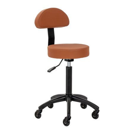 Kapperskruk Gabbiano D026 bruin met verstelbare zithoogte en rugleuning voor professioneel salon- en praktijkgebruik