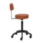 Kapperskruk Gabbiano D026 bruin met verstelbare zithoogte en rugleuning voor professioneel salon- en praktijkgebruik