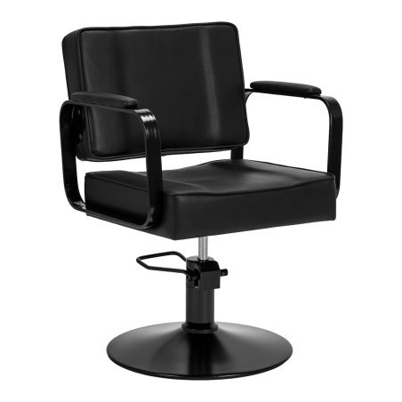 Professionele kappersstoel Hair System Studio zwart met hydraulische hoogteverstelling voor knippen, kleuren en stylen
