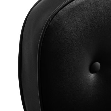 Professionele kappersstoel Hair System Tru zwart voor knippen, kleuren en stylen in kapsalon, met hydraulische hoogteverstelling