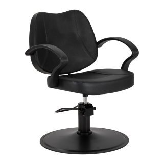 Professionele kappersstoel Hair System S20 zwart met hydraulische hoogteverstelling voor knippen, kleuren en stylen