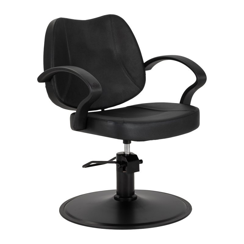 Professionele kappersstoel Hair System S20 zwart met hydraulische hoogteverstelling voor knippen, kleuren en stylen