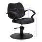Professionele kappersstoel Hair System S20 zwart met hydraulische hoogteverstelling voor knippen, kleuren en stylen