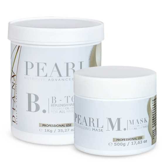 Btx Pearl - Regenererende, Hydraterende en Vullende Haarbehandeling Set 1000g + 500g