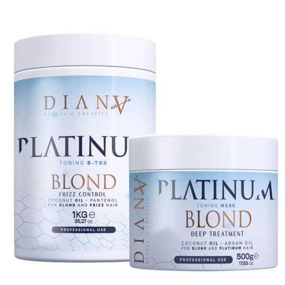 Btx Platinum - Restorative, Deep Moisturizing, Anti-Frizz Thermal Hair Treatment , Anti-Yellowing set 1000ml + 500ml