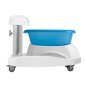 Pedicurevoetbad Azzurro met massage en witte trolley voor professionele pedicure, podologie en comfortabele voetbaden Pedicurevoetbad Azzurro met massage en witte trolley voor professionele pedicure, podologie en comfortabele voetbaden