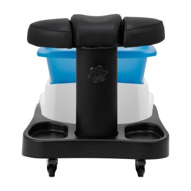 Professionele pedicure set Azzurro met massagevoetbad en witte trolley voor salon, podologie en mobiele specialisten