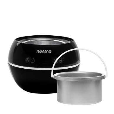 Professionele waxverwarmer iWax 500 ml 100W zwart voor ontharing in salon, praktijk en mobiele schoonheidsbehandeling