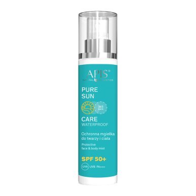 Beschermende mist SPF 50 APIS voor gezicht en lichaam 150 ml met verzorgende formule voor praktische salon- en thuisverzorging
