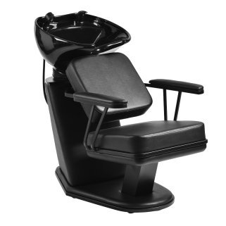 Professionele kapperswasunit Gabbiano Madrid zwart voor haarwassen en verzorgende behandelingen in salon en praktijk