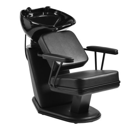 Professionele kapperswasunit Gabbiano Madrid zwart voor haarwassen en verzorgende behandelingen in salon en praktijk