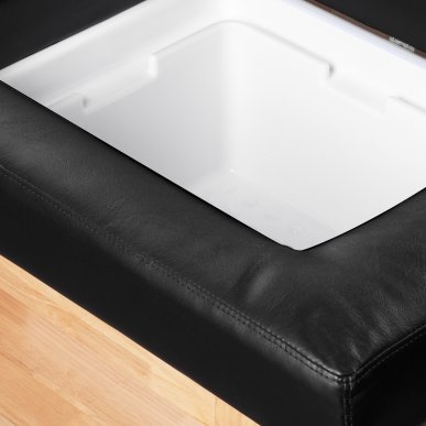 Professioneel Head Spa haarwasbed Gabbiano Bali zwart voor haarwassen en hoofdhuidverzorging voor professioneel salongebruik