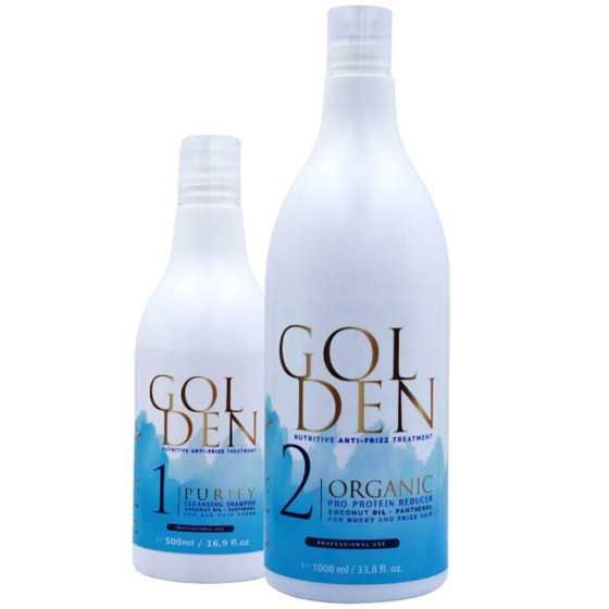 Golden Blue Brazil Protein keratine behandeling set 1000ml + 500ml