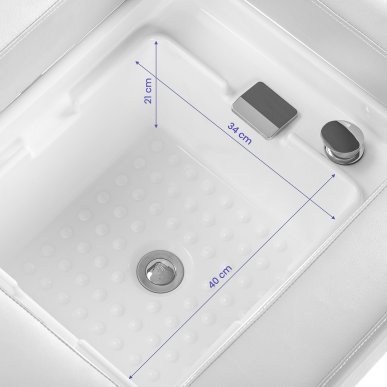 Professioneel Head Spa haarwasbed Gabbiano Bali wit voor haarwassen en hoofdhuidverzorging voor salons en praktijken