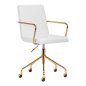 Cosmetic chair QS-OF211G gold light grey