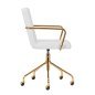 Cosmetic chair QS-OF211G gold light grey