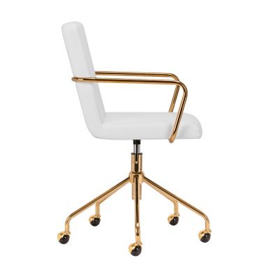 Professionele cosmetische stoel QS-OF211G goud lichtgrijs voor beauty, salons en gezichtsverzorging