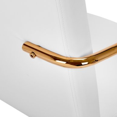 Professionele cosmetische stoel QS-OF211G goud lichtgrijs voor beauty, salons en gezichtsverzorging