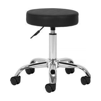 Cosmetische kruk AM-310 zwart voor professioneel salon- en praktijkwerk, comfortabel werken tijdens beautybehandelingen