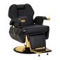 Professionele barberstoel Hair System New York zwart en goud voor scheren, baardverzorging en professionele salons Professionele barberstoel Hair System New York zwart en goud voor scheren, baardverzorging en professionele salons