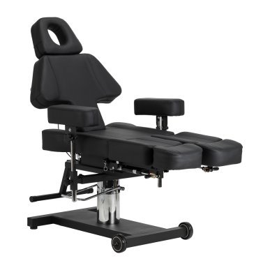 Professionele tattoo stoel Pro Ink 605 met soepele verstelling zwart voor tattoo en permanente make-up in salon en praktijk