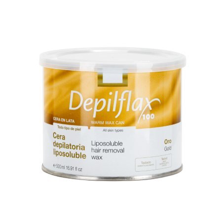 Ontharingswax Depilflax 100 Gold 500 ml voor professionele harsbehandelingen met comfortabele applicatie in de salon