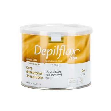 Ontharingswax Depilflax 100 Gold 500 ml voor professionele harsbehandelingen met comfortabele applicatie in de salon