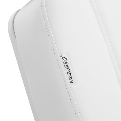 Verwarmde behandelstoel Azzurro Lux met 3 motoren in wit voor cosmetische behandelingen, pedicure en esthetiek