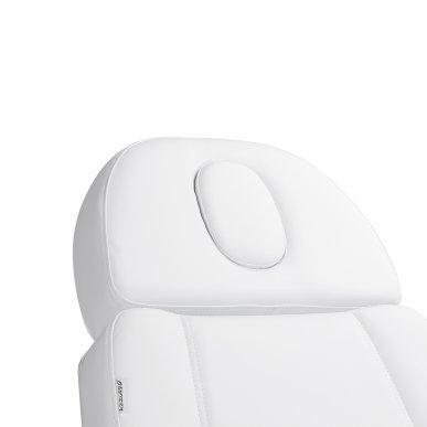 Verwarmde behandelstoel Azzurro Lux met 3 motoren in wit voor cosmetische behandelingen, pedicure en esthetiek