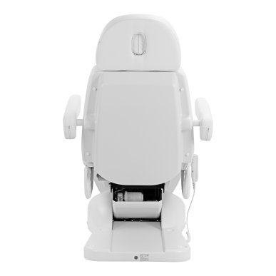 Elektrische pedicurestoel Azzurro Lux met 3 motoren, wit, voor cosmetische behandelingen en professioneel saloncomfort