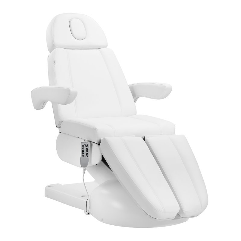Elektrische pedicurestoel Azzurro Lux met 5 motoren, wit, voor professionele cosmetische behandelingen en pedicure