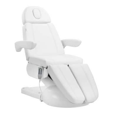 Elektrische pedicurestoel Azzurro Lux met 5 motoren, wit, voor professionele cosmetische behandelingen en pedicure