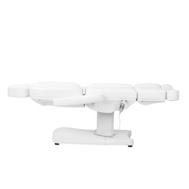 Elektrische behandelstoel Azzurro 803D met 3 motoren in wit voor cosmetische behandelingen, pedicure en salonwerk