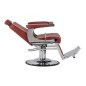 Gabbiano Visionerio barber chair red chrome frame
