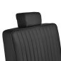 Barberstoel Gabbiano Visionerio zwart met zwart frame voor professionele barbering, scheerbehandelingen en herensalons