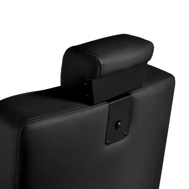 Barberstoel Gabbiano Visionerio zwart met zwart frame voor professionele barbering, scheerbehandelingen en herensalons